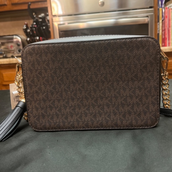 NWT Michael Kors Lg. Jet Set Crossbody/Soulder Bag. Calf Hair/Animal Print Front - Picture 10 of 16